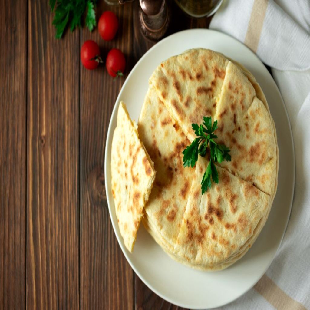 Caucasian stuffed fl atbread