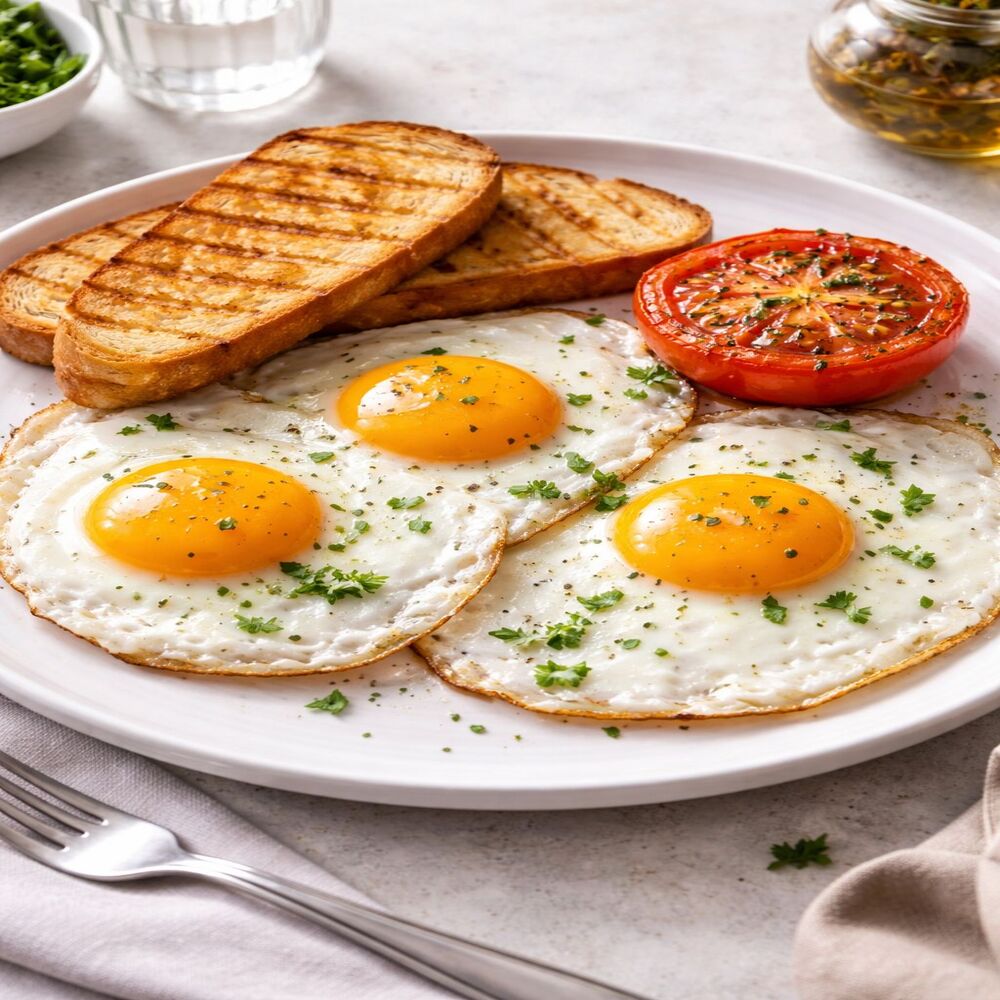 Three-Egg Fried Eggs