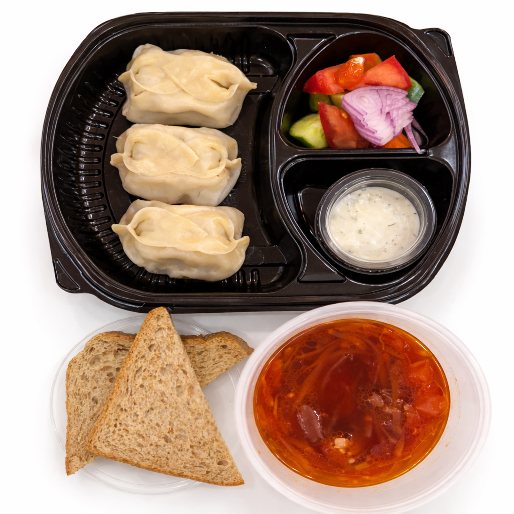 Borscht, manti