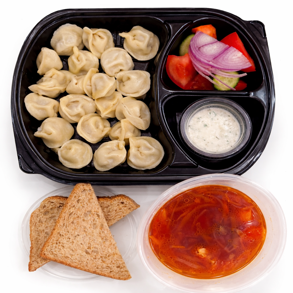 Borscht, Pelmeni