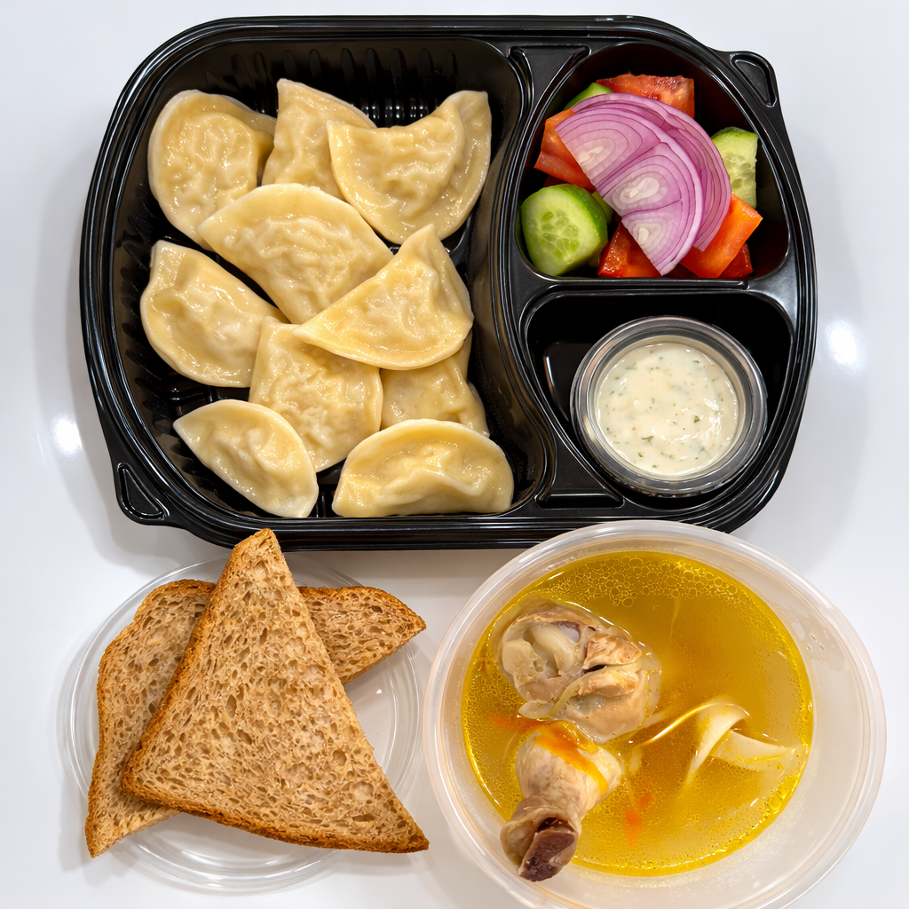 Chicken soup, potato dumplings